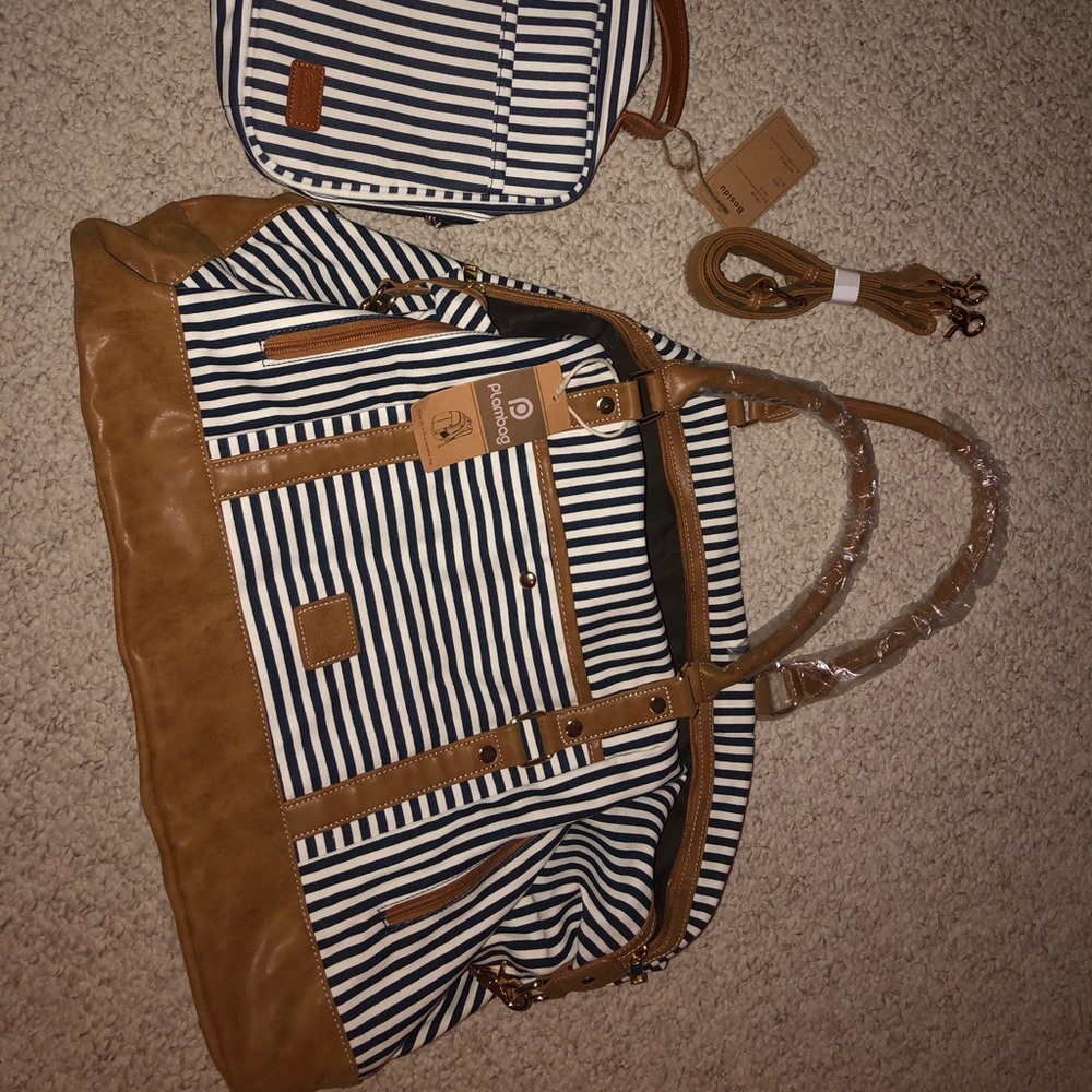BRAND NEW Duffle Bag, Strap, and mini